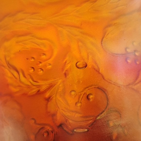 VTG Carnival Glass Ruffled Compote | Marigold | Fenton? - Picture 7 of 13